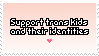 Support trans kids and their identities